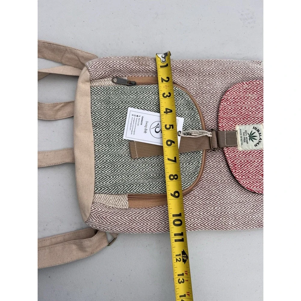 Hemp Multi-Stripe Small Backpack
